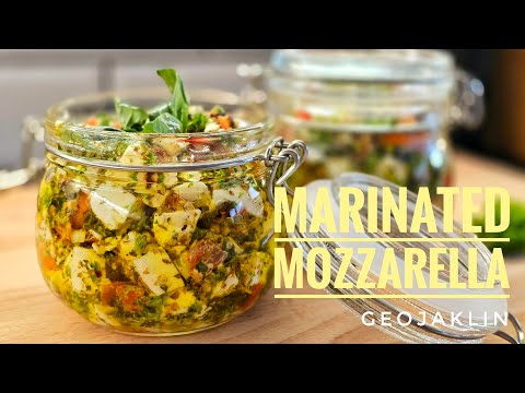 Marinated Mozzarella #marinatedmozzarella #mozzarella #marinated #mozzarellacheeserecipe