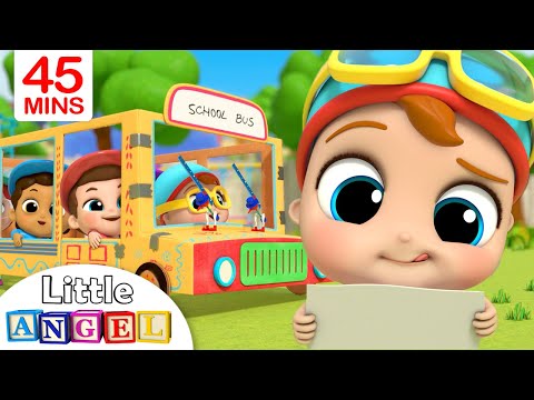 Wheels On The Bus + More | Little Angel Kids Songs & Nursery Rhymes