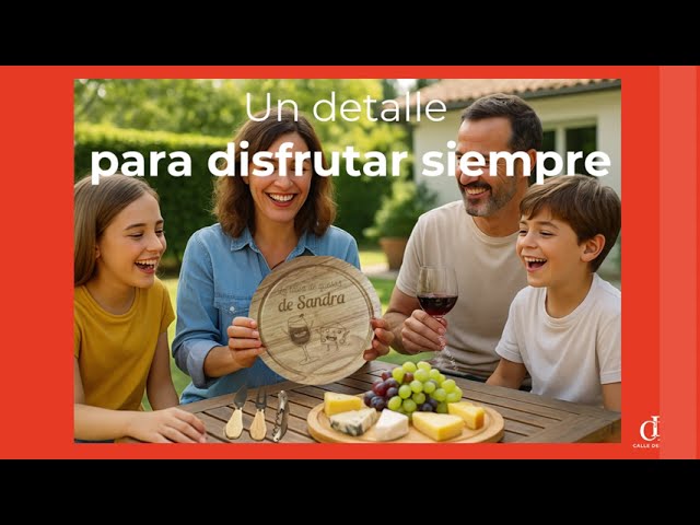 Vídeo relacionado con Calledelregalo Regalo Personalizado: Tabla de quesos grabada con el Nombre Que tú Quieras y Divertidos Motivos de quesos