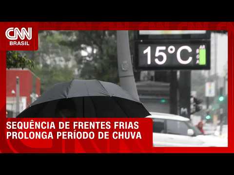 Frente fria, temporais e rajadas de vento: veja a previsão do tempo ao redor do Brasil | PRIME TIME