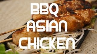 Asian style Chicken Kebabs BBQ Grill Recipe - Super Easy