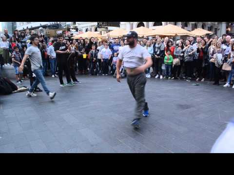 Awesome Break Dancing in Trafalgar Square in London on 12/09/2015