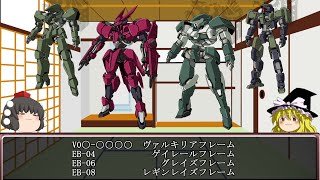 【ゆっくり解説】鉄血のオルフェンズのフレーム解説その2「ヴァルキリア・ゲイレール・グレイズ・レギンレイズフレーム」