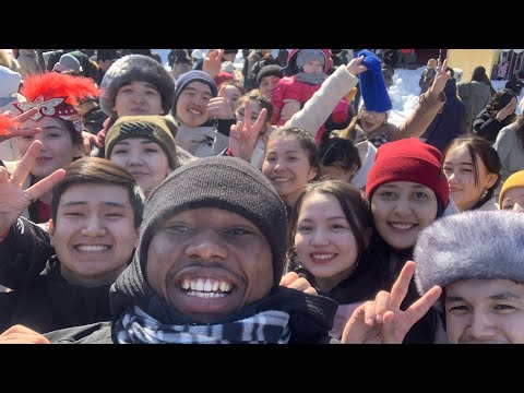 African boy crushed Nauryz's party and made everyone happy. #almaty #wisdomkz