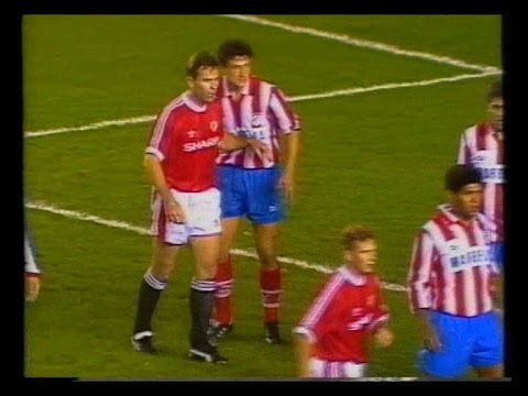1991/92.- Manchester United FC 1 Vs Atlético Madrid 1 (Octavos Vta. Recopa Europa)