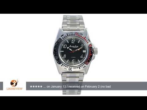 Vostok Amphibian 110909 / 2416b Scuba Diving Military Russian Watches Mechanical Automatic Mens Blue