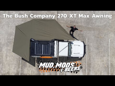 The Bush Campany 270 XT Max Awning installed on DX-27 Roof Top Tent. 79 Cruiser Build Series