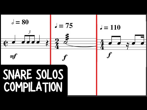 10 Fun Solo Pieces For Snare Drum! 🥁