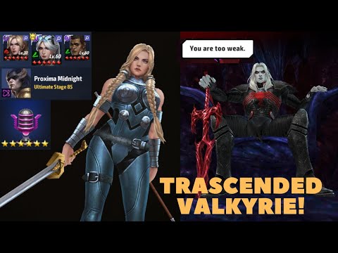 TRASCENDED VALKYRIE vs PROXIMA STAGE 85 & KNULL LEGEND STAGE 1?! [Insight CTP] - Marvel Future Fight