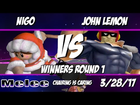 Chairing is Caring #6 3/28/17 - Nigo (Ice Climbers) vs. John Lemon (Falcon) - SSBM Winner's Round 2