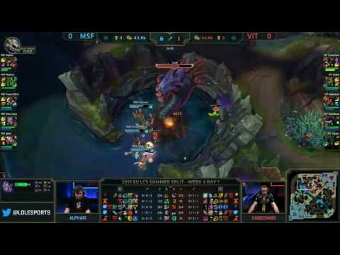 MSF vs VIT Highlights Game 1 | EU LCS Summer 2017 W4D1 | Misfits vs Vitality