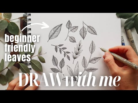 How to Draw Leaves ❃ Easy Beginner Friendly Drawing Tutorial ❃ Leaf Drawing Basics