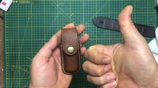 How to make leather pocket knife pouch (short version)