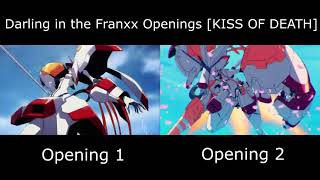 Darling In the Franxx Opening Comparison [KISS OF DEATH]