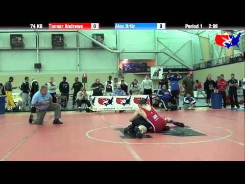 Tanner Andrews vs. Alec Ortiz at 2013 ASICS University Nationals - GR