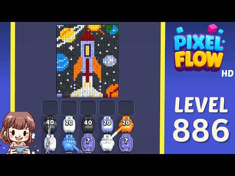 Pixel Flow Level 886 Walkthrough