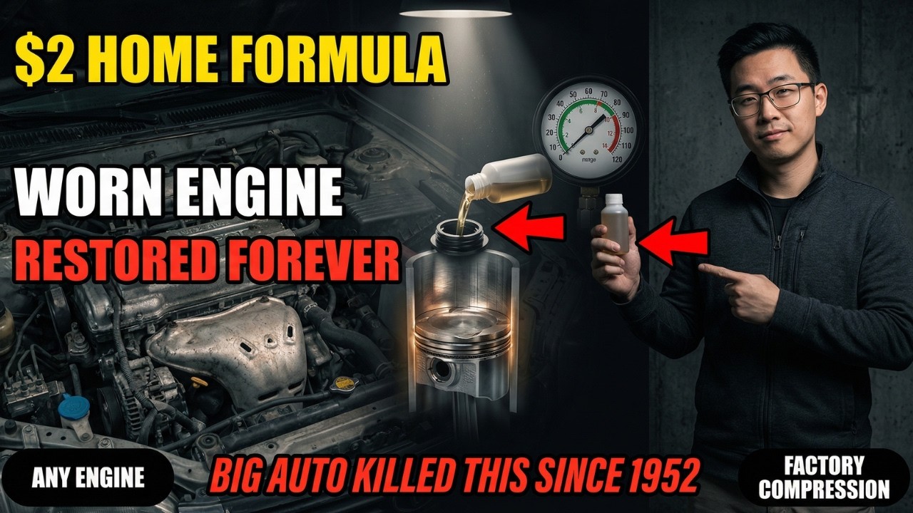 $2 Liquid RESTORES Any Worn Engine to Factory Compression FOREVER. Big Auto KILLED This Secret