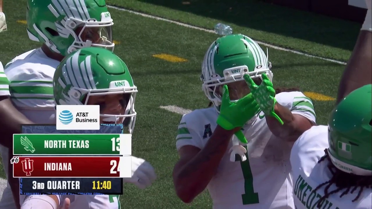🏈🔥 TOUCHDOWN JAHIEM WHITE | North Texas Mean Green 13–24 Indiana Hoosiers | College Football.