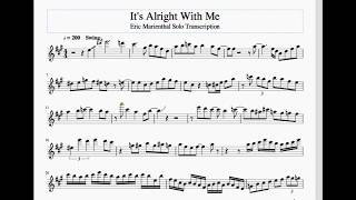 It's Alright With Me - Eric Marienthal Solo Transcription
