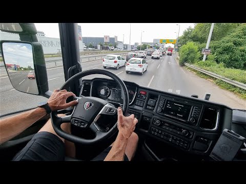 2022 Scania SUPER 500 S [500 HP] POV Test ride + consumption #22 CARiNIK