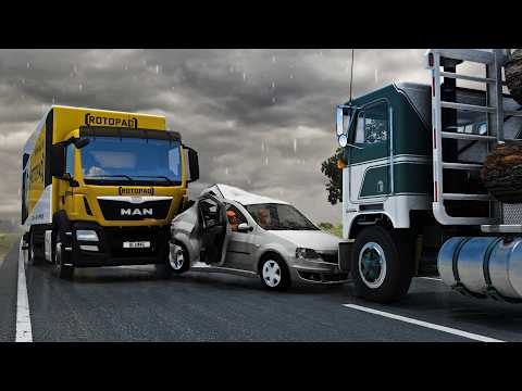 BeamNG Drive - Realistic Car Crashes | Dangerous Driving #12