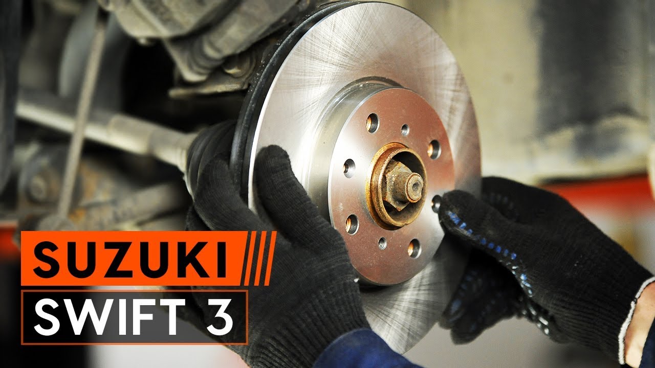 Como mudar pastilhas de travão da parte dianteira em Suzuki Swift MK3 - guia de substituição