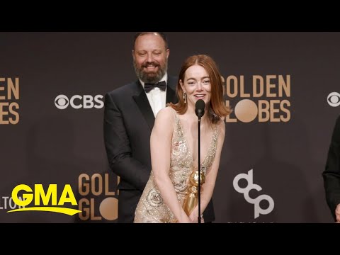 Emma Stone had the best response to Taylor Swift cheering for her Golden Globes win