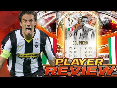 DOUBLE 5⭐!! 95 TROPHY TITANS ICON DEL PIERO PLAYER REVIEW - FIFA 23 ULTIMATE TEAM