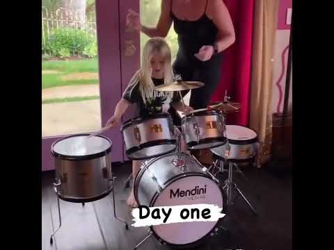 PINK SUPRISES SON WITH A DRUMSET 🥁🥁