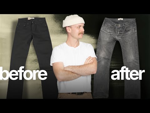 Faded Black Selvedge Denim - See What 3 Years Does To Black Jeans