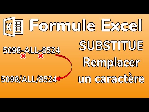 Excel - La Formule SUBSTITUE - Remplacer une texte par un autre avec une formule Excel