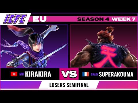 Kirakira (kunimitsu) vs. SuperAkouma (Akujma) Losers Semifinal - ICFC EU Tekken 7 Season 4 Week 7