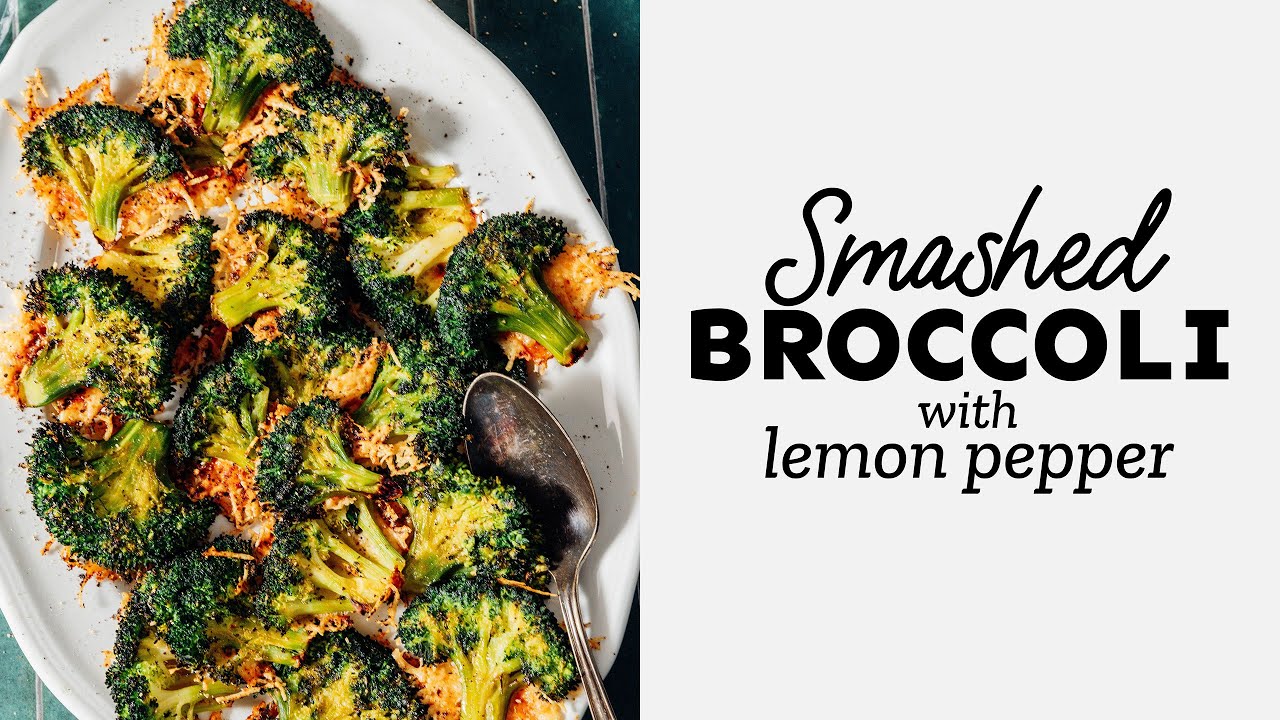 3 Ingredient Lemon Pepper Smashed Broccoli