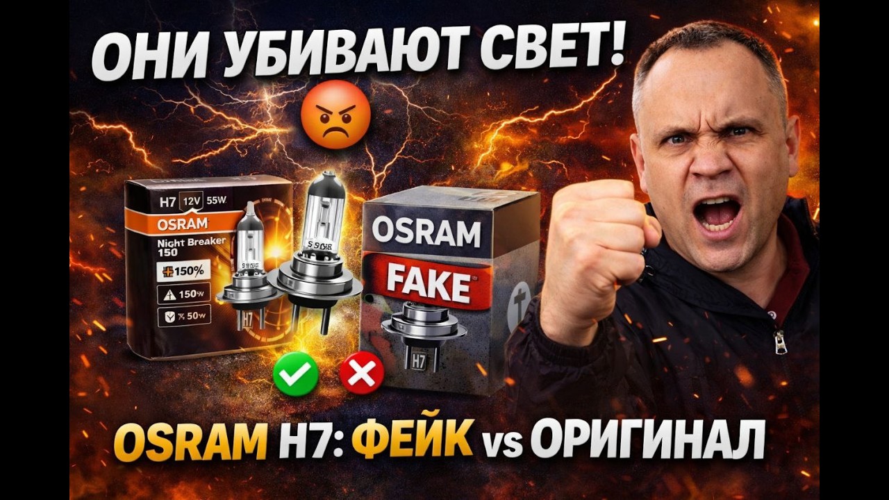 ОНИ УБИВАЮТ СВЕТ! 😡 КАК ОТЛИЧИТЬ ФАЛЬШИВЫЕ ЛАМПЫ OSRAM ОТ ОРИГИНАЛА (РАЗБОР КО?