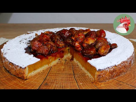 Γλυκό κολοκύθας με ζαχαρούχο γάλα και καραμελωμένα κάστανα