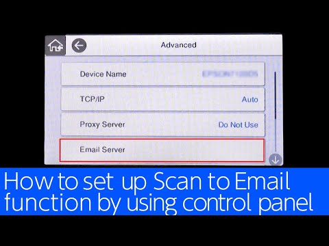 How to set up Scan to Email function by using control panel