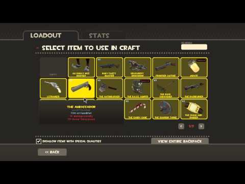 Tf2 Crafting:54 items to a hat