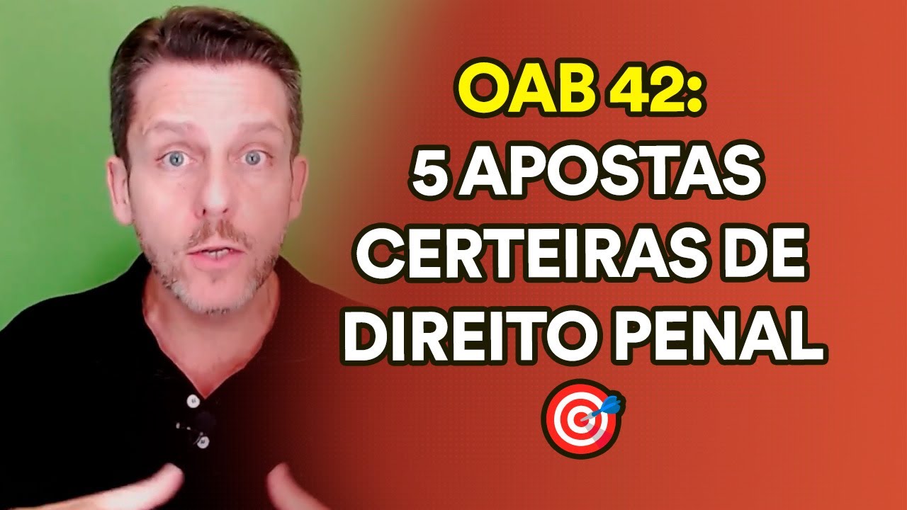 Acerte 5 questões de Direito Penal da 1ª fase da OAB 42 em apenas 10 minutos