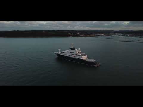 £200 million Super yacht octopus on anchor off of cowes Isle of Wight 23/9/2023