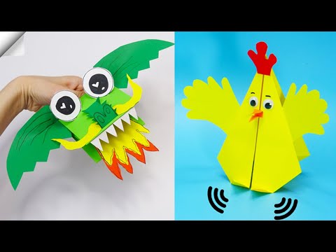 6 DIY paper crafts Moving paper TOYS Easy paper crafts