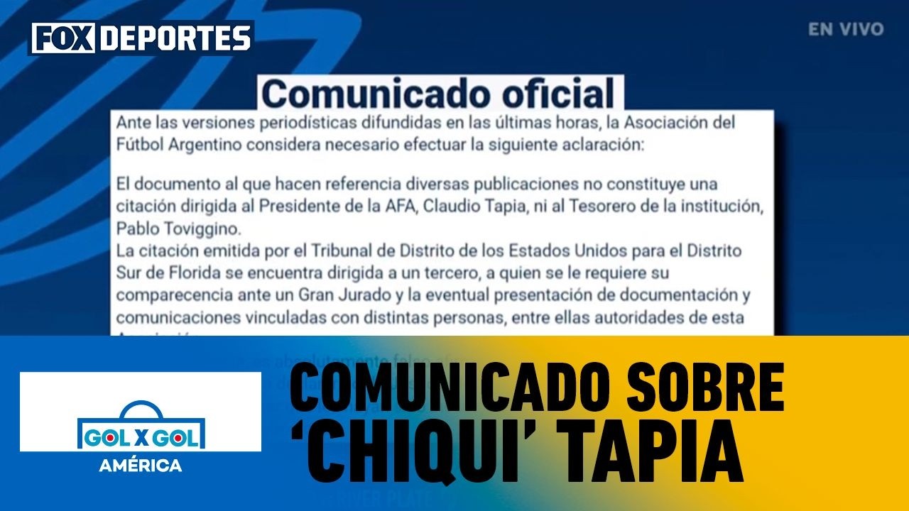 🚨 AFA LO DESMIENTE | Comunicado oficial sobre Claudio 'Chiqui' Tapia | GolXGol