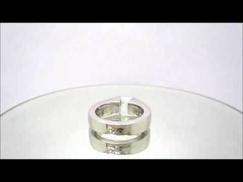 PRINCESS CUT DIAMOND ENGAGEMENT RING TENSION SET 0.75CT - KNR INC - 221