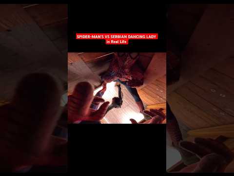 SPIDER-MAN'S VS SERBIAN DANCING LADY in Real Life. #spiderman #crazygirl #halloween #funny #parkour