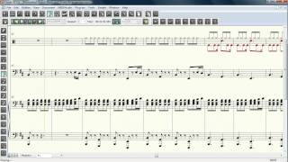 Morrowind/Skyrim Metal Theme Sheet Music + Audio (Piano, Drums, Electric Bass)