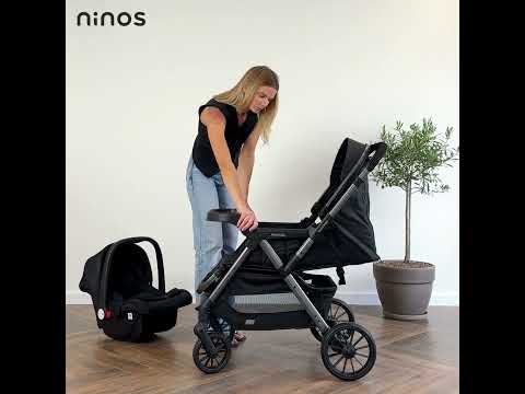 Прогулочна коляска Ninos Maxi 2 з автолюлькою 0+ Light Grey Graphite, арт. NM2025CSLB