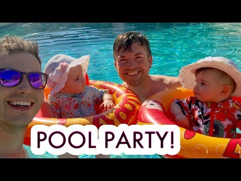 TWIN BABY GIRLS SWIMMING FOR THE FIRST TIME!  /// McHusbands