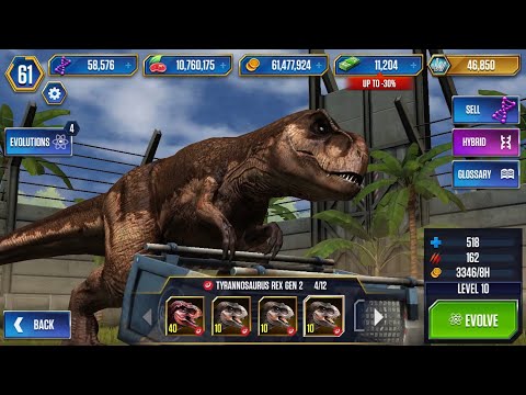 TYRANNOSAURUS REX GEN 2 PACK (-100,000 JW )- JURASSIC WORLD THE GAME