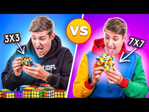 How many 3x3 Rubik's cubes I can solve while I'm solving a 7x7 one?