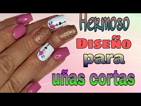 Hermosa decoración /UÑAS CORTAS /FACIL Y BONITAS 😍.