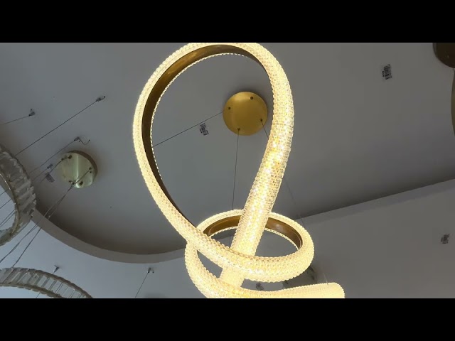 ثريا معلقة ليد كريستال حلزونية